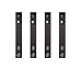 Tomixxx Traditional Black Law Black Nylon Belt Keeper with Double Snaps - Set of 4