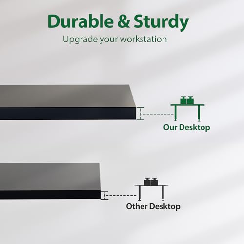 Image of Agilestic Electric Standing Desk, 63 x 24 Inches Height Adjustable Desk, Sit Stand up for Work Office Home, Ergonomic Rising Computer Table with Memory Preset, Black