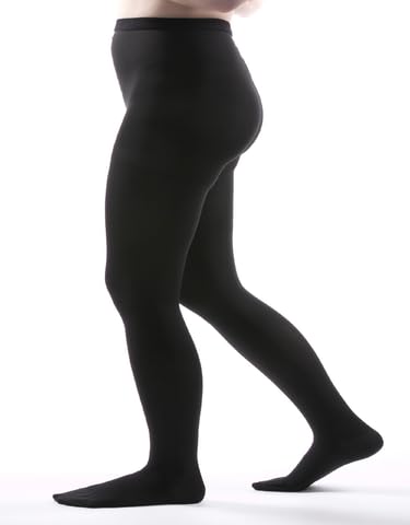 Image of Allegro Surgical 303 Firm Compression Pantyhose, 30-40 mmHg for Men & Women | Patented float-stitch fabric with a soft waistband, reinforced heel and roomy balloon toe for secure supportive wear all day.