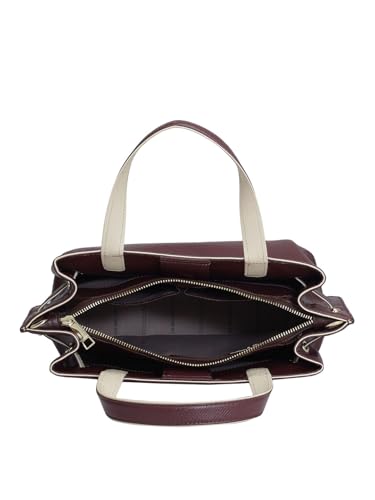 Image of Da Milano Leather Satchel Bag for Women - Wine
