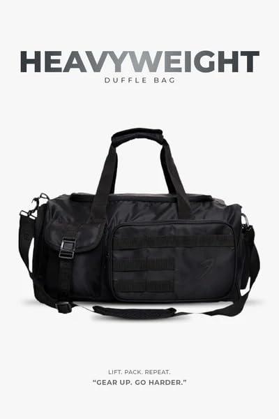 Image of Fuaark Heaavyweight 40L, Water Resistant, External Pocket, Adjustable Strap, Shoe Compartment Gym Duffle Bag