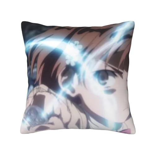 とある科学の超電磁砲 (11) ッションカバー 抱き枕カバー 装飾枕カバー 座布団カバー グッズ ギフト アニメグッズ 着脱簡単 洗える ソファ背当て 両面プリント かわいい おしゃれ 車やソファー 50x50cm