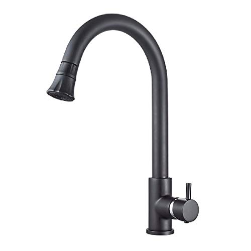 Robinet d'eau froide simple de cuisine vertical en cuivre noir