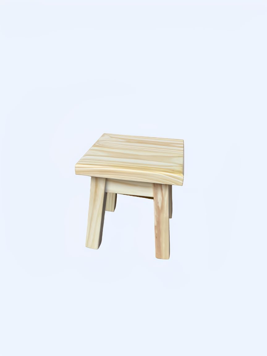 Simple Pine - Pine Wood Stools -Modern Pine Wood Stools – Polished Knot-Free Finish, Natural Wood Tone – Sturdy & Stylish for Home or Office (18in. x 30cm.)