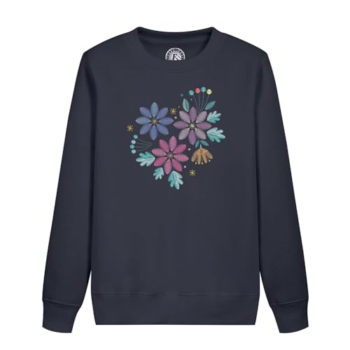 Sweatshirt enfant fleurs des champs minimalistes un cadeau fait main original pour anniversaire