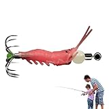 Señuelo de pesca de camarones, señuelo de camarones para pescar, Señuelos de Pesca con Anzuelo, Señuelos de pesca para lubina, señuelos de pesca que brillan en la oscuridad, señuelos de pesca realista