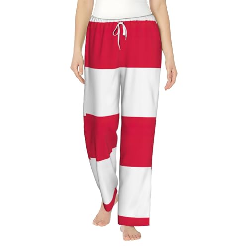 Pantalon de détente femme imprimé drapeau polonais vêtement nuit extensible