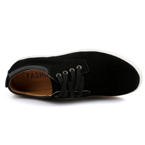 Men's Canvas Low Top Shoes Lace-Up Faux Suede Walking Loafer Shoes Fashion Casual Sneakers Lightweight Flat Driving Shoes4