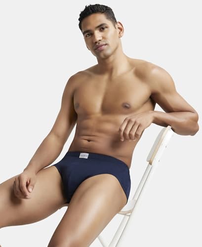 Image of Jockey 8035 Men Super Combed Cotton Solid Brief with Ultrasoft Concealed Waistband (Pack of 2)