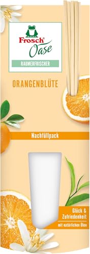 Frosch Oase Raumerfrischer Orangenblüte, Raumduft mit fruchtig-frischer Orangen-Note, Nachfüllpack, 5er Pack (1 x 90 ml) – Ansicht 1