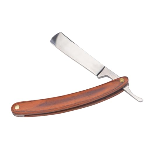 NULYLU Barber Razor Manual Razor for Men Wood Handle and Stainless Steel Blade Vintage Shaver