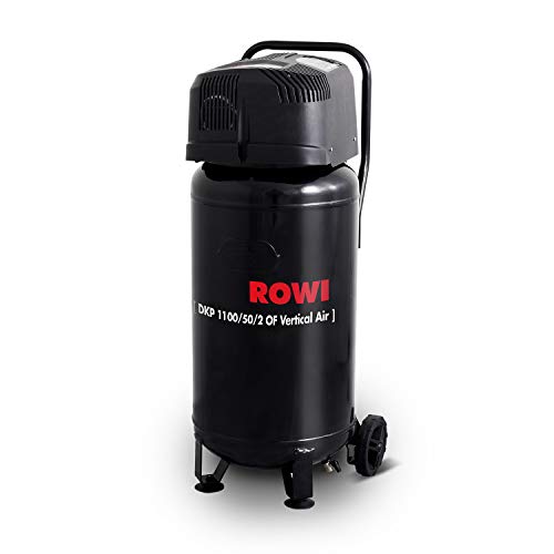 ROWI Druckluft Kompressor 1100W Ölfrei, 50 Liter Kessel