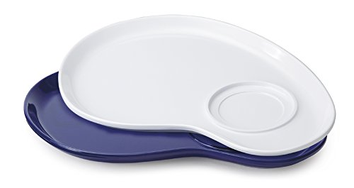 GET Let's Party Collection PP-976-W-EC - Platos blancos de paleta de 12 pulgadas, resistentes a la rotura y sin BPA, para vajilla de interior y