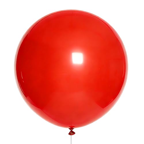 Image of Red Balloons Red Birthday Decorations 10 Pack 36 inch Round Latex Balloons for Wedding Anniversary Birthday Valentine's 4th of July Independence Memorial Day Patriotic Party Decorations