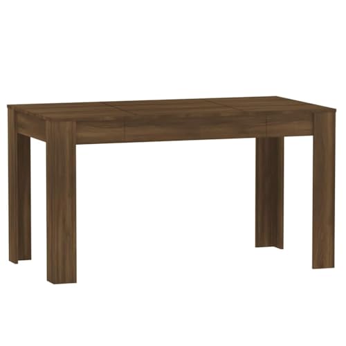 vidaXL Mesa de Comedor Cocina Mostrador Restaurante Cafetería Bistró Salón Sala de Estar Muebles Madera Contrachapada Roble Marrón 140x74,5x76 cm