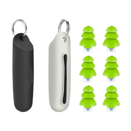 YWBL-WH 3 Pares de Dulces de Ruido Impermeables con una Estructura de Paraguas única Silicona Verde para Dormir Cómodo