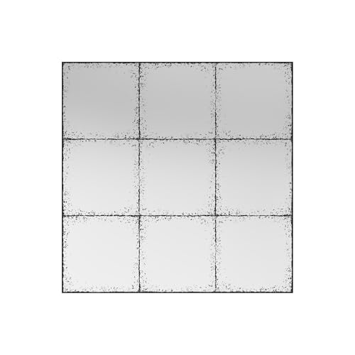 Image of whitebeach Window Pane Black Mirror,Farmhouse Wall Mirror,Mantel Mirror for Fireplace /Entryway /Hallway /Living Room,36 inchX 36 inch