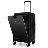Safstar Carry On Luggage, 20-Inch Suitcase w/ TSA Lock, Front Pocket, Aluminum+PC Harshell Spinner...