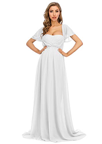 Robe de maternité confortable en mousseline pour soirée et mariage