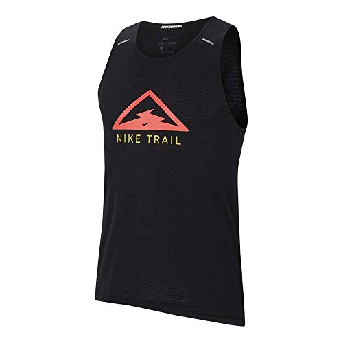 Nike Rise 365 Trail T-Shirt Homme respirant pour le running de couleur noire