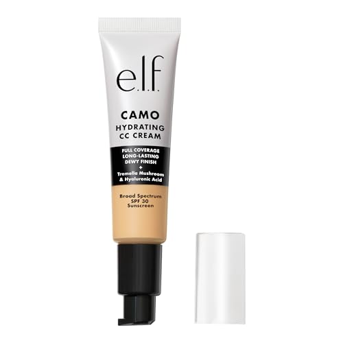 e.l.f. Feuchtigkeitsspendende Camo CC Creme, farbkorrigierende Full Coverage Foundation für ein taufrisches Finish mit LSF 30, Vegan & Cruelty Free, Light 240W e.l.f. Feuchtigkeitsspendende Camo CC Creme, farbkorrigierende Full Coverage Foundation für ein taufrisches Finish mit LSF 30, Vegan & Cruelty Free, Light 240W