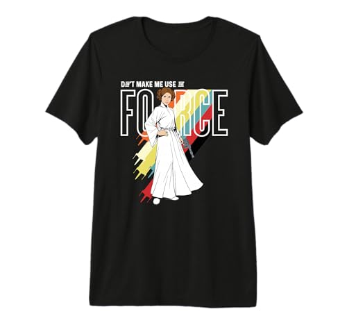 T-shirt Star Wars Princess Leia en coton premium col rond pour fan de pop culture