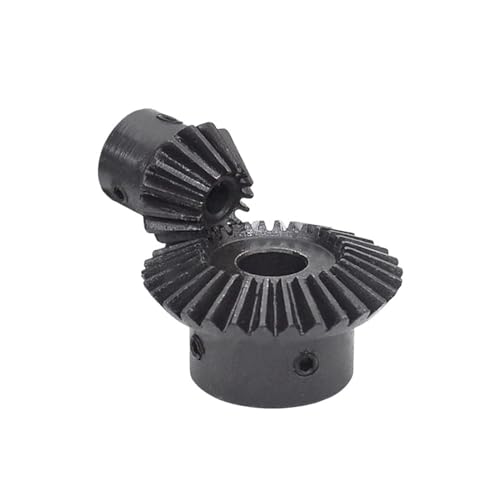 Bevel Gear Pinion Hardware Mechanical 1pcs 10mm Single 1.5 Module Bevel Gear 1:2 15/30 20/40 Teeth with Keyway 45# Steel Bore Mechanical Transmission Gear(40 Teeth)