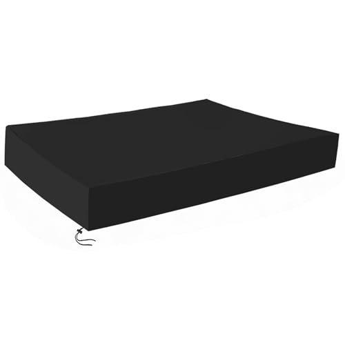 Sandkasten Abdeckung Wasserdicht 210D Oxford-Stoff Abdeckung Sandkasten Staubdicht Abdeckplane Sandkasten Sandkastenabdeckung mit Kordelzug für Sandkasten Garten (Schwarz 120 * 120 * 20cm)