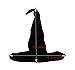 Bcaseruy Large Wicked Witch Hat for Women Black Halloween Party Masquerade Cosplay Costume Accessory Adult