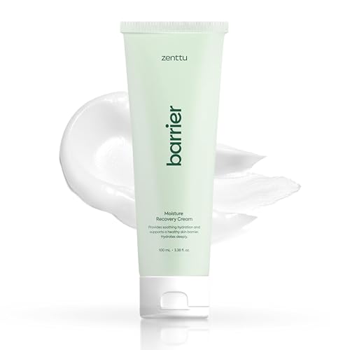 Zenttu Korean Ceramide Moisturizer Face Cream for Dry Sensitive Skin Barrier and Microbiome Support Recovery Cream 3.38 fl oz