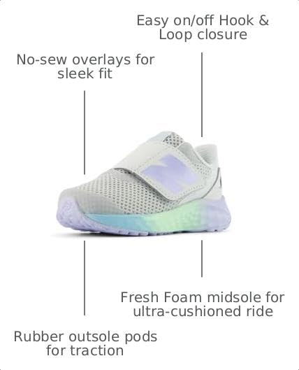 Image of New Balance unisex-baby baby-boys Fresh Foam Arishi V4 Hook & Loop