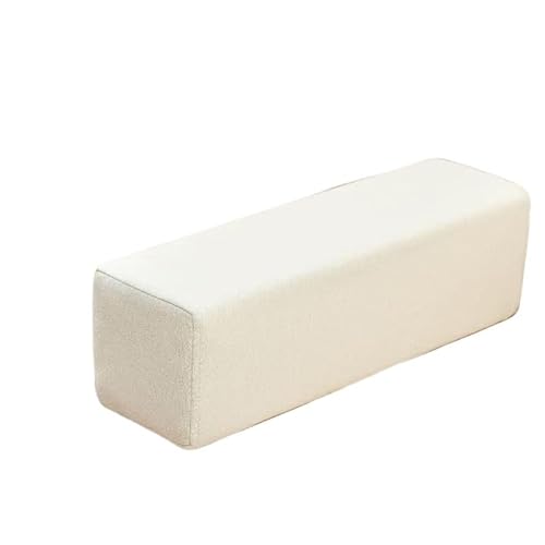 中国のソファーの肘掛け 両側の長方形の枕 クッションブースター 取り外し可能 ソファーのために適した 窓の肘掛け (ベージュ,65*15*20cm)