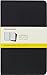 Moleskine Cahier Journal, Soft Cover, Large (5" x 8.25") Squared/Grid, Black (Set of 3)