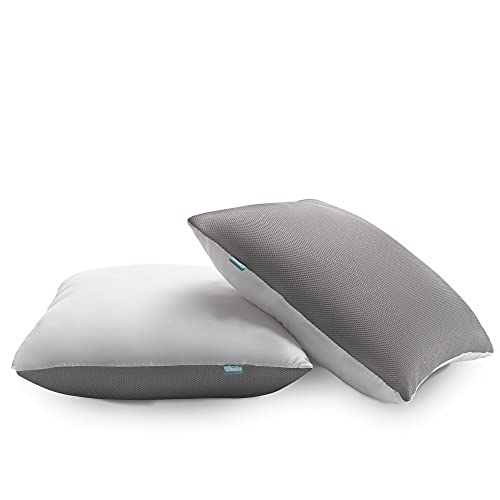 Naturalex | Aura | Pack 2 Oreillers 60x60 Cm | Fibres 100% Recyclées | Ultra-Respirant | Ergonomique et Doux | Adaptabilité Maximale | Lavable en Machine | Certifié Oeko-Tex Cover
