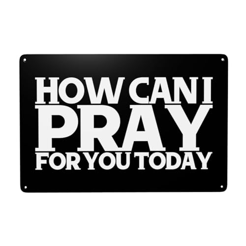 QFZ How Can I Pray For You Today Metal Wall