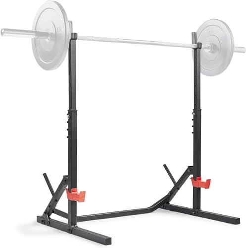 Sunny Health & Fitness Banco de press de banca ajustable multifuncional con soporte para sentadillas   SF XF922011