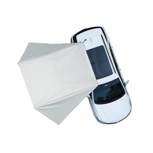 Auto Camping Awnings Sky Curtain for Subaru Outback V MK5 Estate,Car Tent Tailgate Awning with Support Poles Accessory,A/BeigeWhite