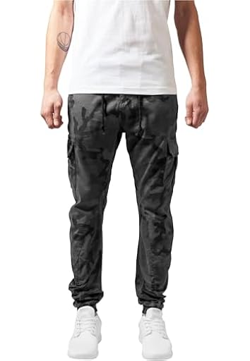 Urban Classics Pantalones Cargo de Gimnasia Hombre Pantalones de Deporte Camuflaje Oscuro L | Ya disponible en tu tienda friki favorita! En mundofriki.es!