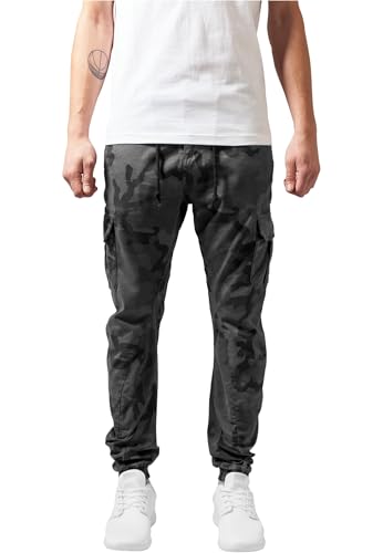 Urban Classics Treillis élastiqué Homme Bas de survêtement Camouflage Sombre L