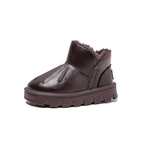 Kids Winter Snow Boots, Waterproof Leather, Fur Lined