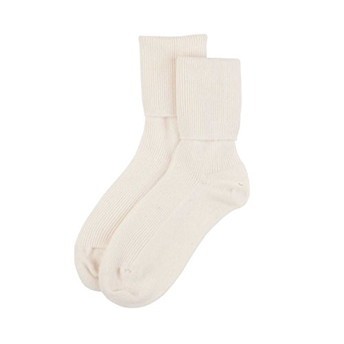 Jasmine Silk chaussettes tricotées pour les Femmes 100% cashmire - ivory Cover