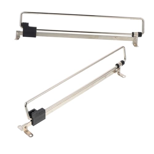 Cabilock 2Pcs Retractable Closet Valet Rod Clothing Rail for Easy Pull Out Clothes Storage Air Drying Ceiling Mounted Design for Closet Organization and Modern Decor