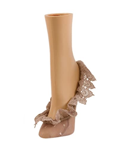 MeMoi Women's Beyond Lace Fringe Polka Dot Foot Liner Socks