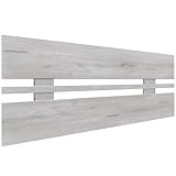DHOME Cabecero de Madera reciclada DM Horizontal Ancho Cama Palets Herrajes incluidos (110x46 Horizontal Ancho, Ártico)