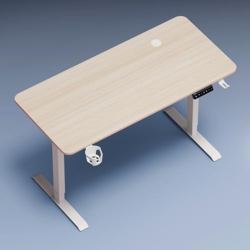 Image of Velocity Electric Height Adjustable Desk with one Piece Top | 80 Kg Weight Capacity | 5 Year Warranty | Sit-Stand Ergonomic Table | 3 Memory Preset (Ork, Table top - 120cm)
