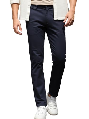 Image of Urbano Fashion Men's Cotton Light Weight Non-Stretch Slim Fit Casual Trousers