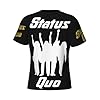 Novalette Men's Status Vintage Tshirts Crew Neck Quo T-Shirt Logo Mens Soft Comfortable Short Sleeve Tee T Shirts Gift for Fans Merch Black #4