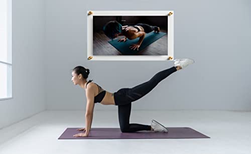 Distinctandunique 2026040 18 Inch X 24") Clear Acrylic Wall Mount Floating Picture Frame With (Gold Standoffs) Frame-Less Double Panel Plexiglass Display For Photos Artwork Posters Paintings (Full Frame Is 21 Inch X 27") thumb #1