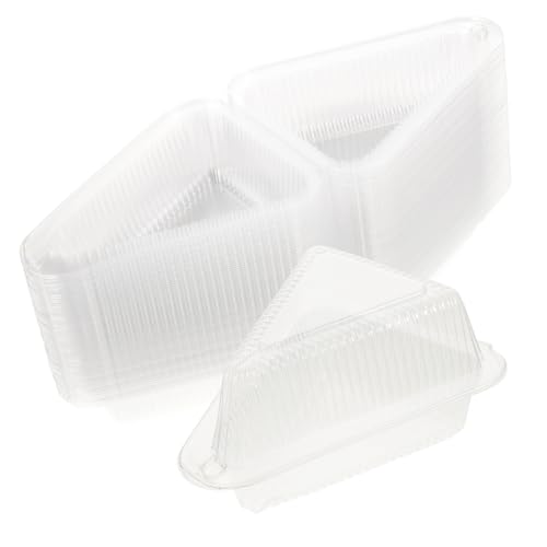 STOBAZA 100Sets Transparent Sandwich Boxes Clear Cake Packing Boxes for Parties Weddings and Events Safe Pet Material for Sandwiches Desserts and Cookies