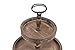 Distressed Brown Wood 2-Tier Tray with Metal Handle